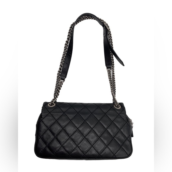 ✨$3799✨ Chanel Black Medium Calfskin Paris-Edinburgh Coco Sporran Flap - Picture 4 of 12